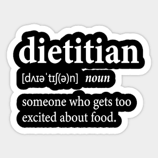 Funny Dietitian Definition Sticker